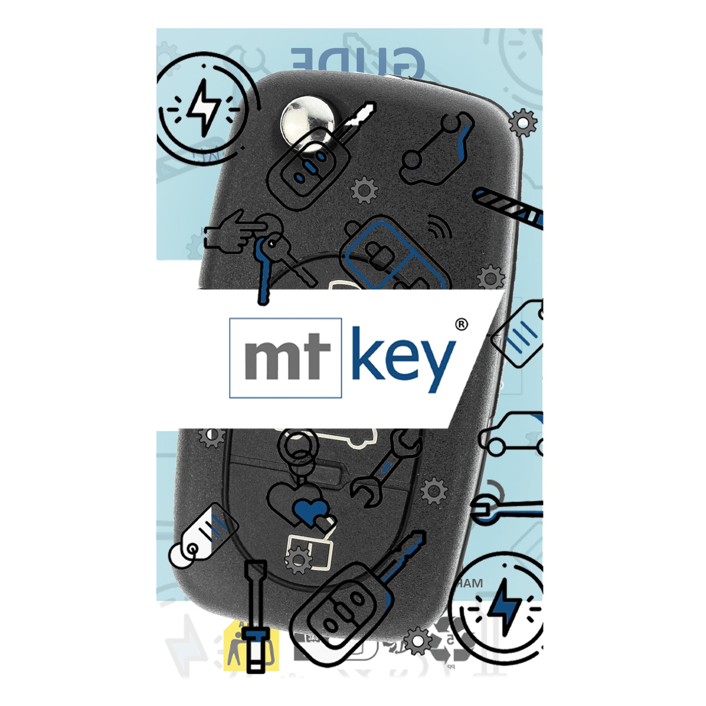 MT-KEY 3 Tasten Funkschlüssel 434MHZ kompatibel mit Skoda Octavia I Fabia I Seat Leon I Toledo II VW Golf 4 Passat B5 Polo 6N Beetle 9C Autoschlüssel