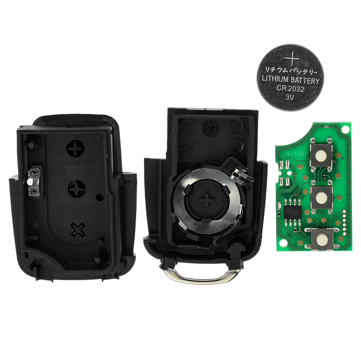 MT-KEY Funk Schlüssel Fernbedienung Sender 434MHZ kompatibel mit VW Crafter I 2E 2006-2016 433MHZ 2EO959753A Klappschlüssel