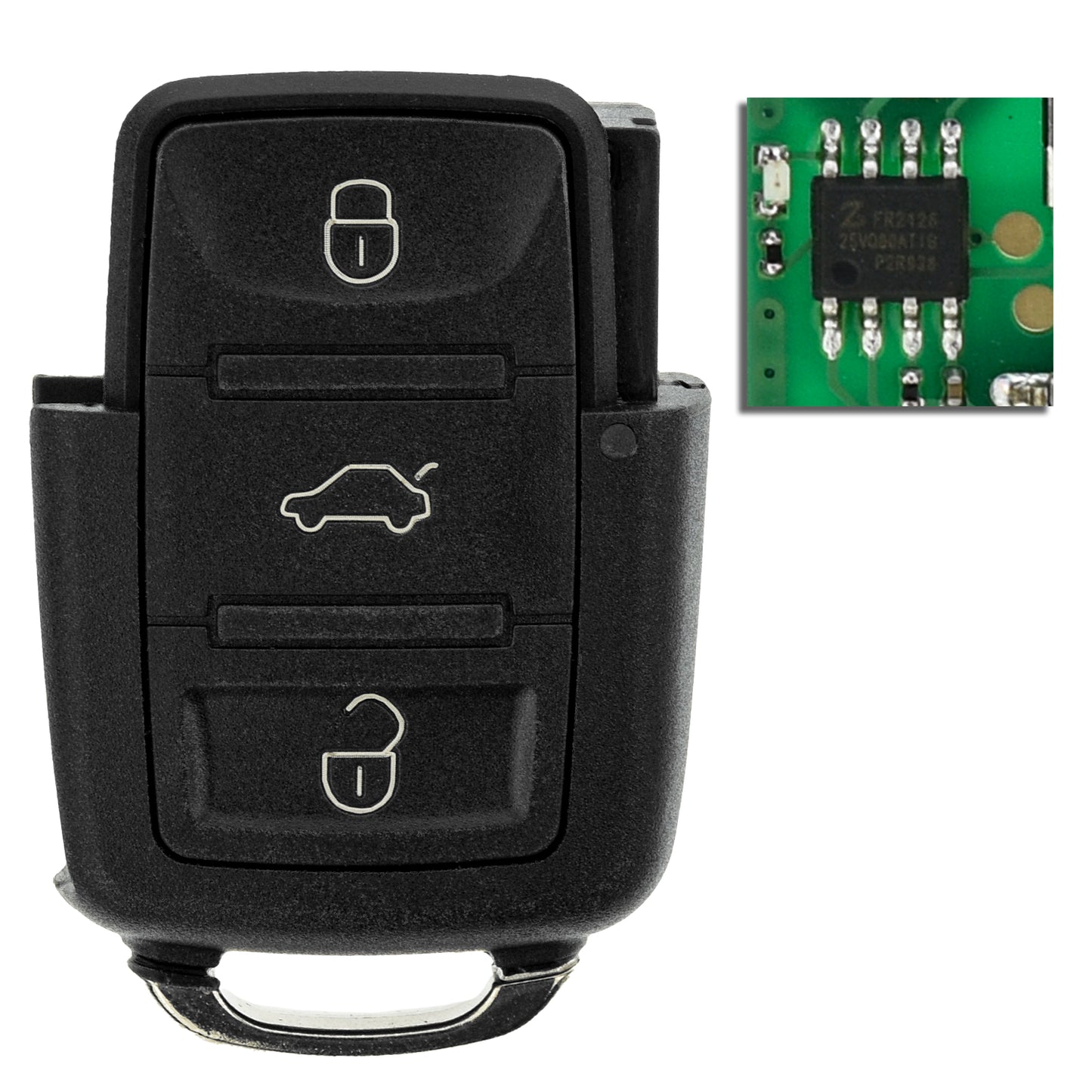 MT-KEY Funk Schlüssel Fernbedienung Sender 434MHZ kompatibel mit VW Crafter I 2E 2006-2016 433MHZ 2EO959753A Klappschlüssel