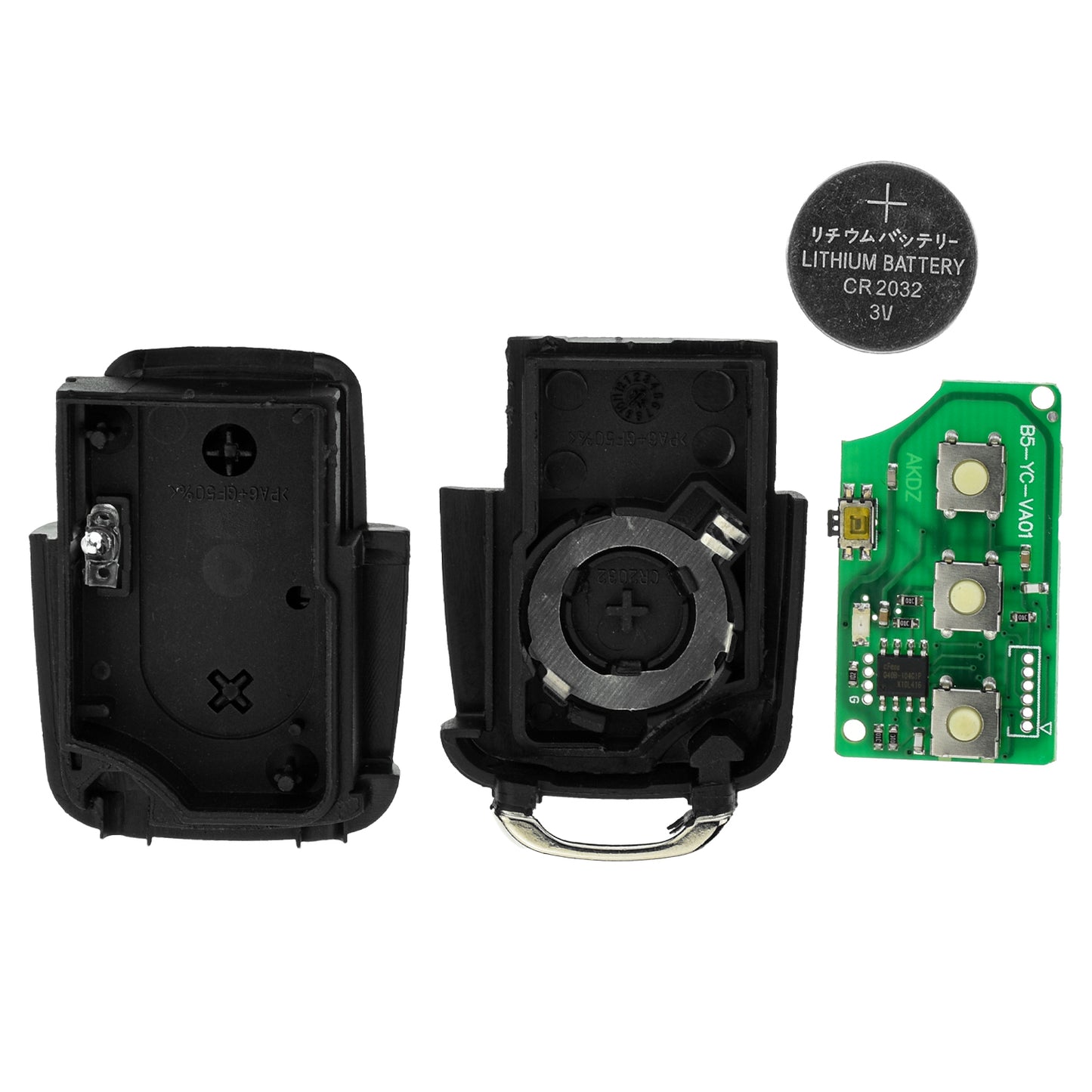 MT-KEY 2 Tasten Funkfernbedienung 434MHZ kompatibel mit VW Sharan 7M 00-09 Alhambra 7M 00-09 Ford Galaxy I WGR 00-06 433MHZ Funkschlüssel