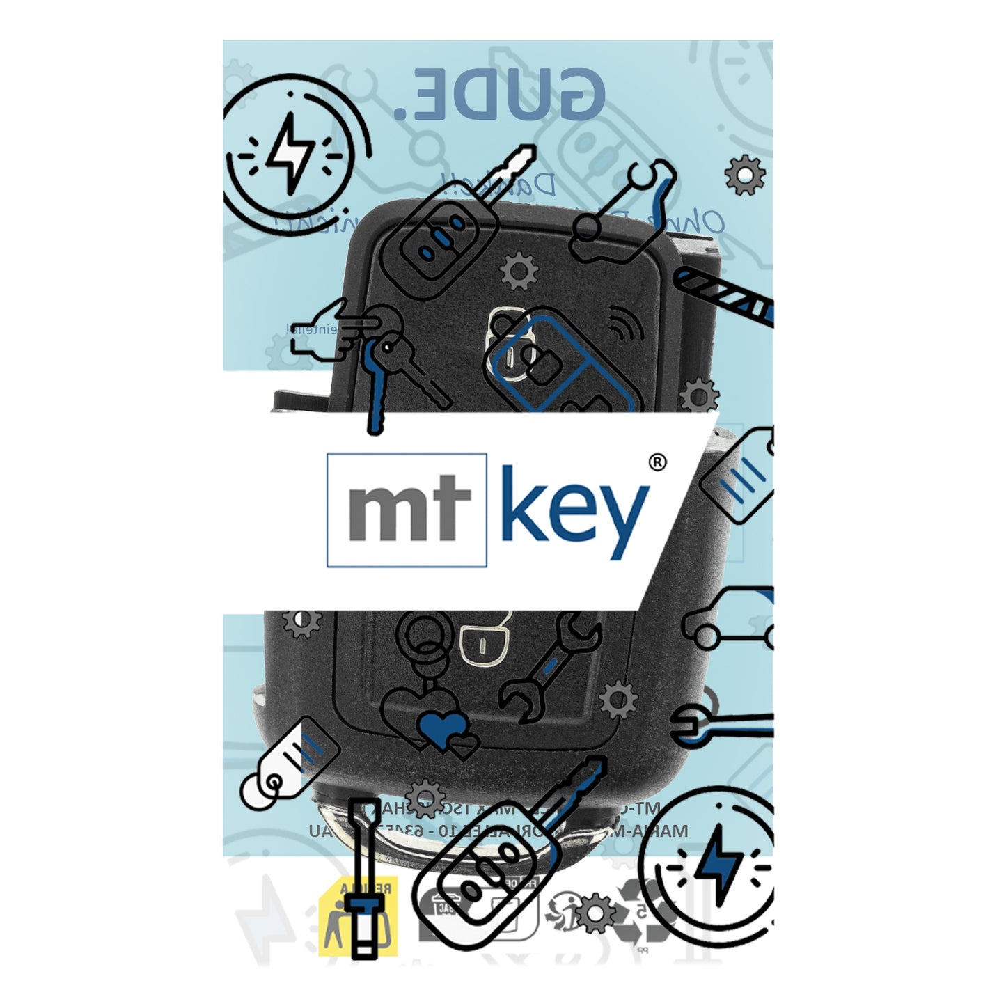 MT-KEY 2 Tasten Funkfernbedienung 434MHZ kompatibel mit VW Sharan 7M 00-09 Alhambra 7M 00-09 Ford Galaxy I WGR 00-06 433MHZ Funkschlüssel