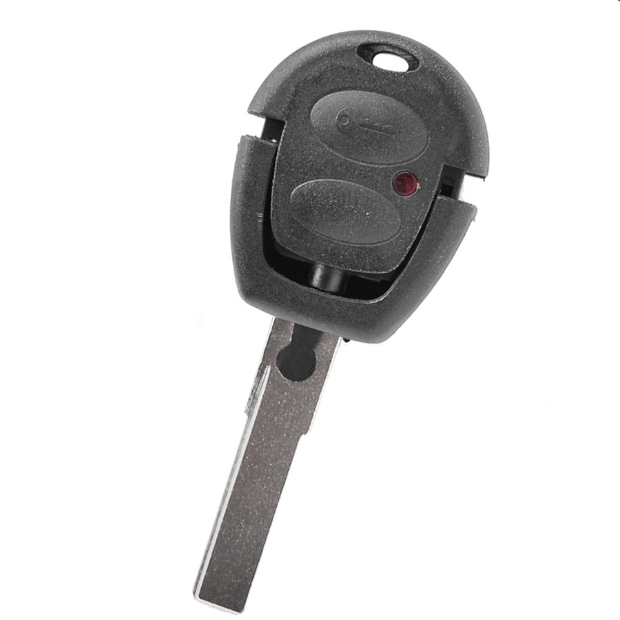 Autoschlüssel Funk Fernbedienung Austausch Gehäuse mit 2 Tasten + HAA / HU66 Rohling + Batterie kompatibel mit VW Lupo Fox Sharan T4 Seat Arosa Ibiza Leon Alhambra