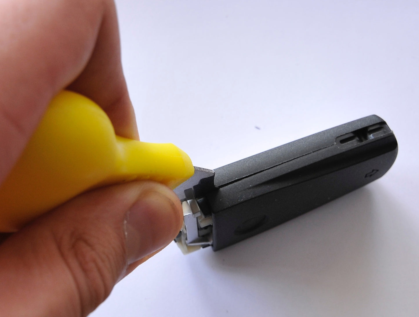 Auto Schlüssel Funk Fernbedienung 1x Smartkey Gehäuse + 1x Notschlüssel Kunststoff Rohling kompatibel mit VW Passat