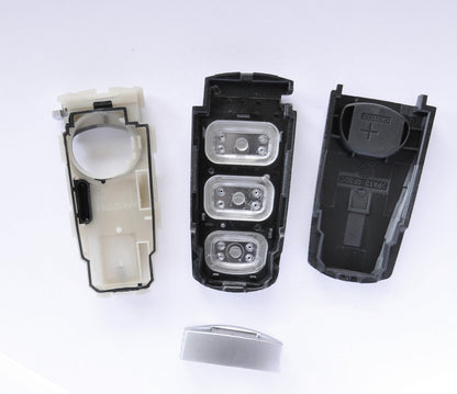 Auto Schlüssel Funk Fernbedienung 1x Smartkey Gehäuse + 1x Notschlüssel Kunststoff Rohling kompatibel mit VW Passat