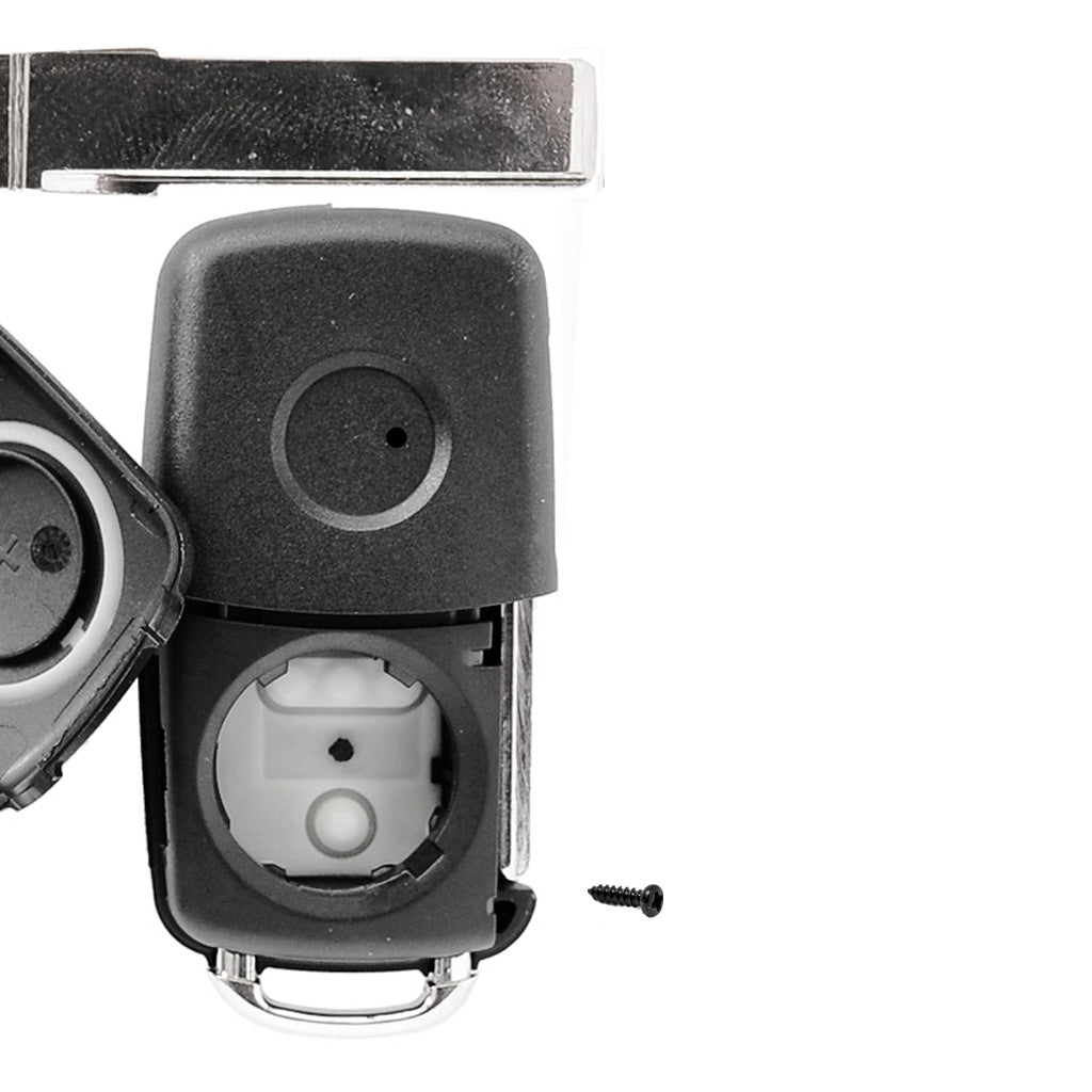 Ersatz-Schlüsselgehäuse Für Renault – Klappschlüssel-Hülle Mit 2 Tasten, Schwarz, Inkl. Rohling – Passend Für Clio, Kangoo, Master Uvm.