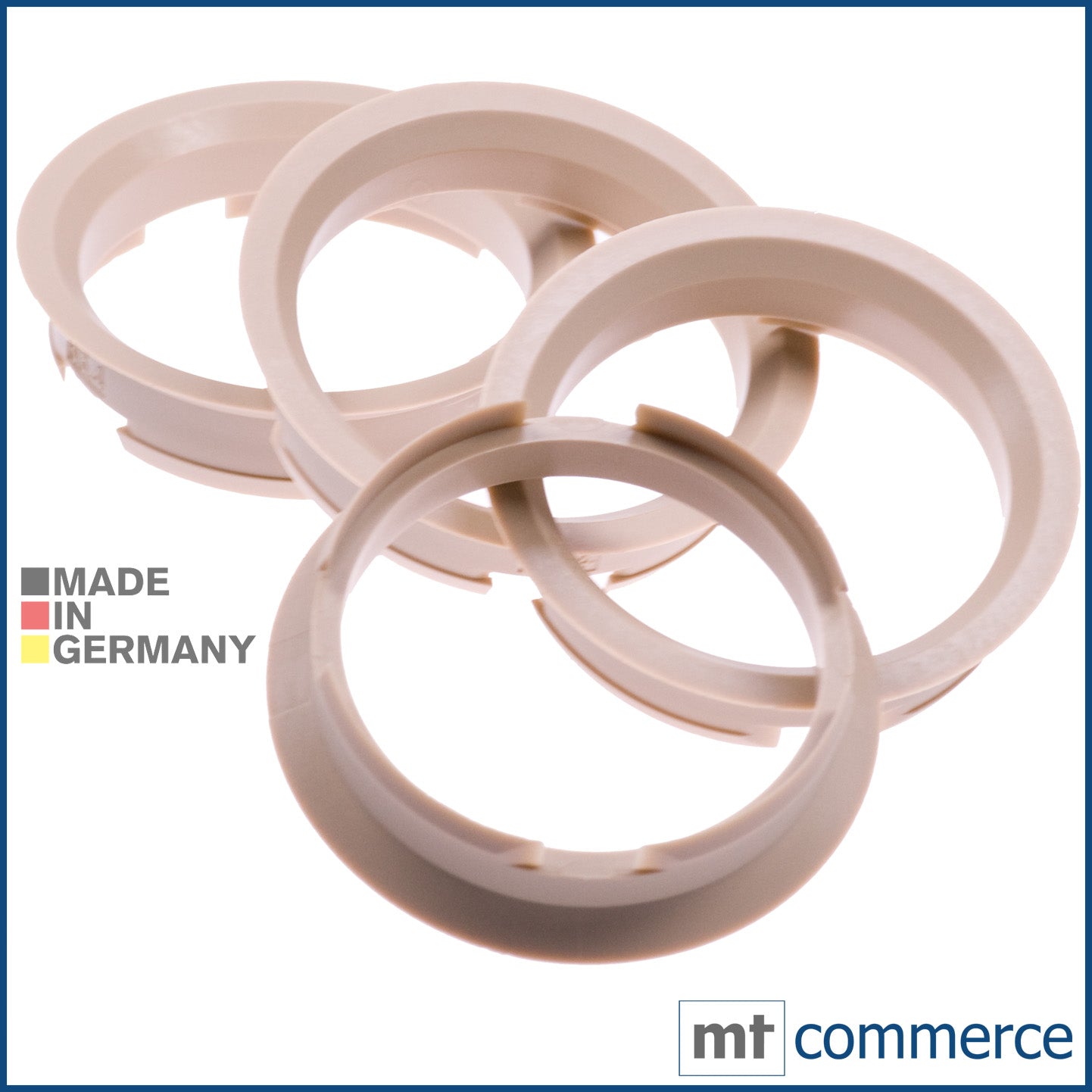 4X Zentrierringe 63,4 x 56,6 mm beige Felgen Ringe Made in Germany