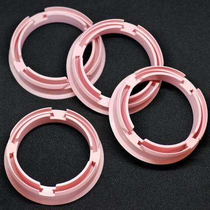 4X Zentrierringe 72,6 x 57,1 mm rosa Felgen Ringe Made in Germany