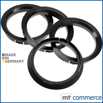 4X Zentrierringe 76,0 x 66,1 mm schwarz Felgen Ringe Made in Germany