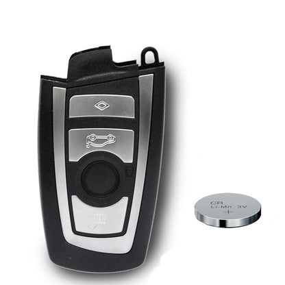 Auto Schlüssel Smartkey Funk Fernbedienung Sender 4 Tasten Gehäuse + CR2450 Batterie kompatibel mit BMW